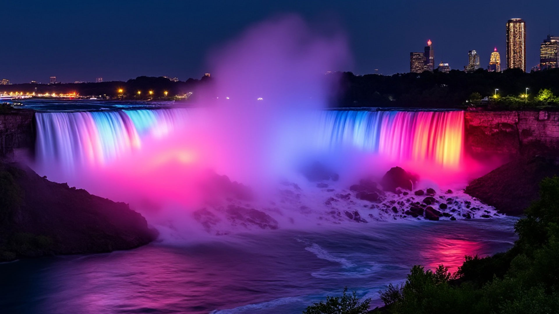 Niagara Falls Illuminates in Honor of Costa Rican Independence as Canadian Gesture of Friendship