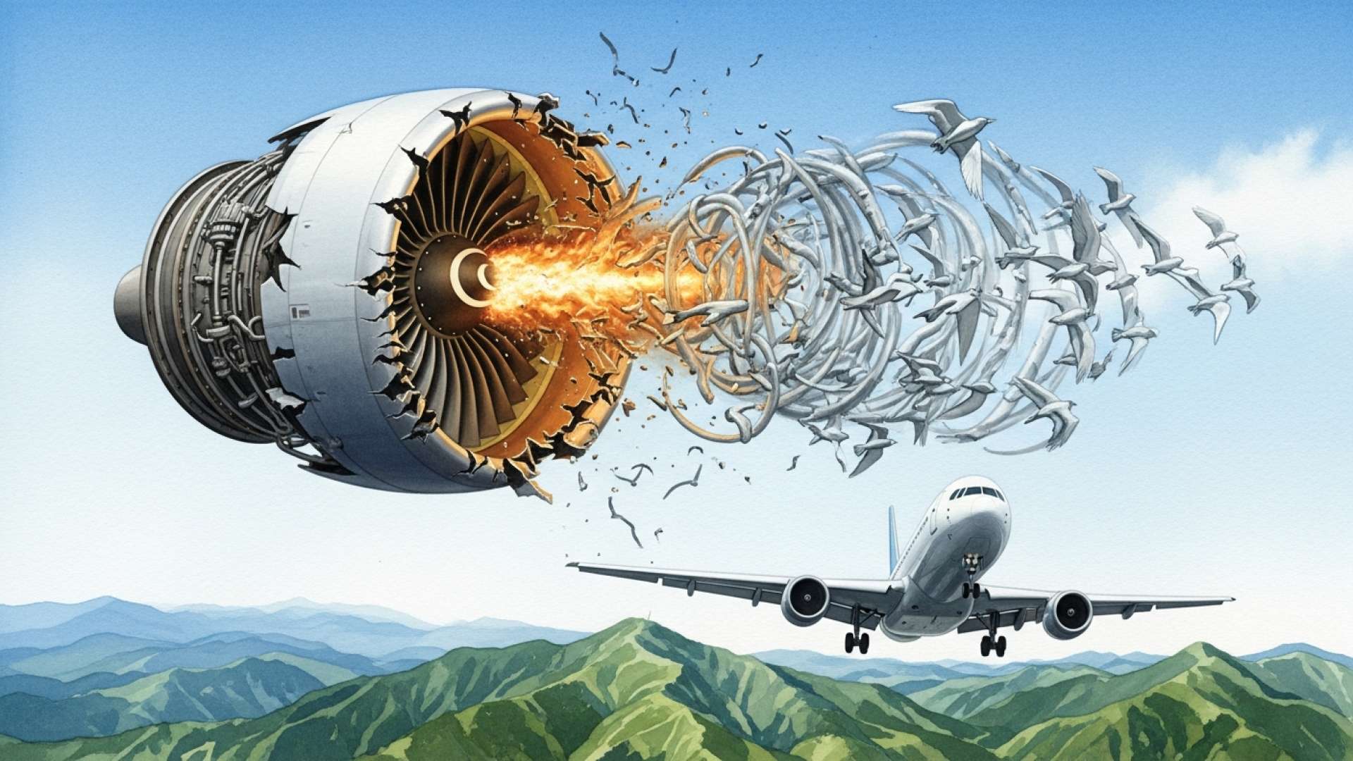 Bird Strike Sparks Mid-Air Engine Fire on Avianca Flight