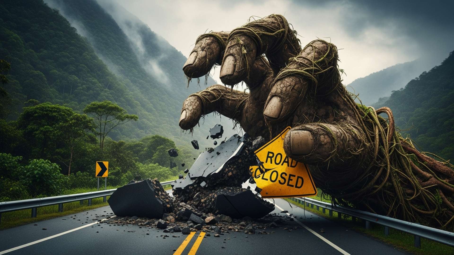 Crews Race Against Weather to Secure Vital Route 32