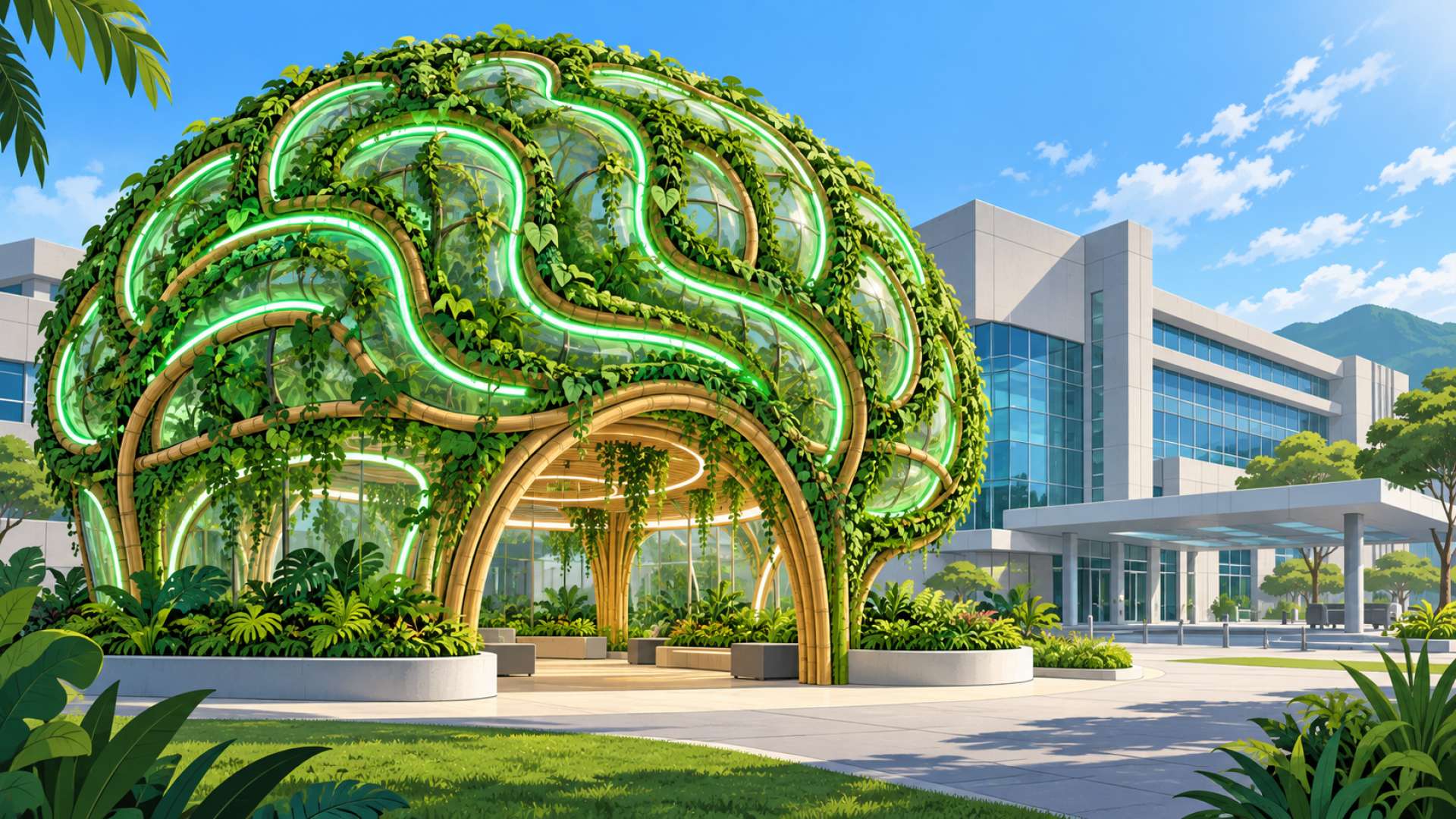 Hospital San Carlos Opens New Therapeutic Green Space to Boost Patient Recovery