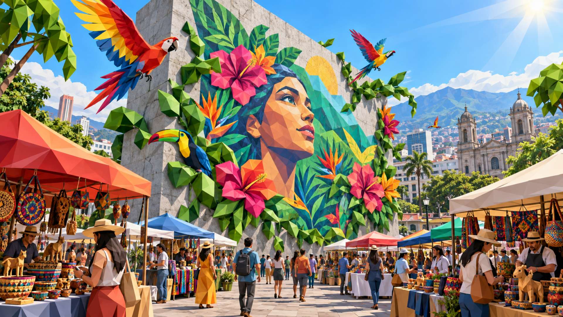 San Jose Artisans Market Unveils Vibrant New Mural Celebrating Costa Rican Identity